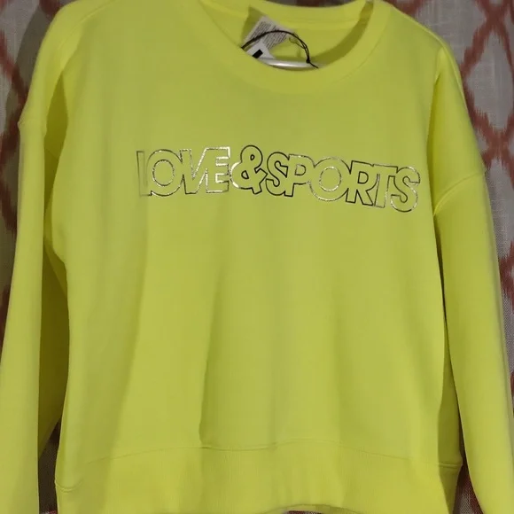Neon Yellow Love & Sports Crew neck - Picture 2 of 4